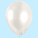 50 BALLONS MÉTAL NACRÉ BLANC