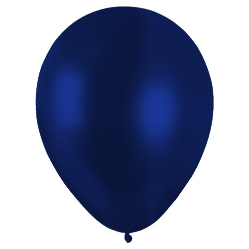 50 BALLONS MÉTAL NACRÉ BLEU ROI