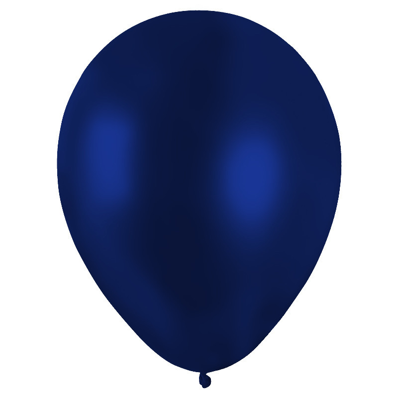 50 BALLONS MÉTAL NACRÉ BLEU ROI