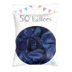 50 BALLONS MÉTAL NACRÉ BLEU ROI