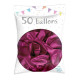 50 BALLONS MÉTAL NACRÉ FUCHSIA