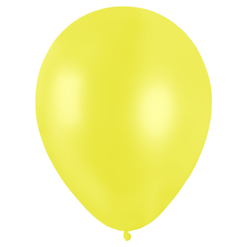 50 BALLONS MÉTAL NACRÉ JAUNE