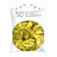 50 BALLONS MÉTAL NACRÉ JAUNE