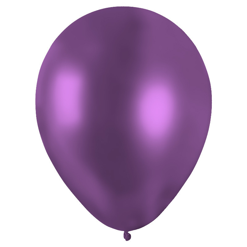 50 BALLONS MÉTAL NACRÉ LILAS