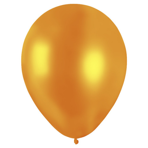 50 BALLONS MÉTAL NACRÉ ORANGE
