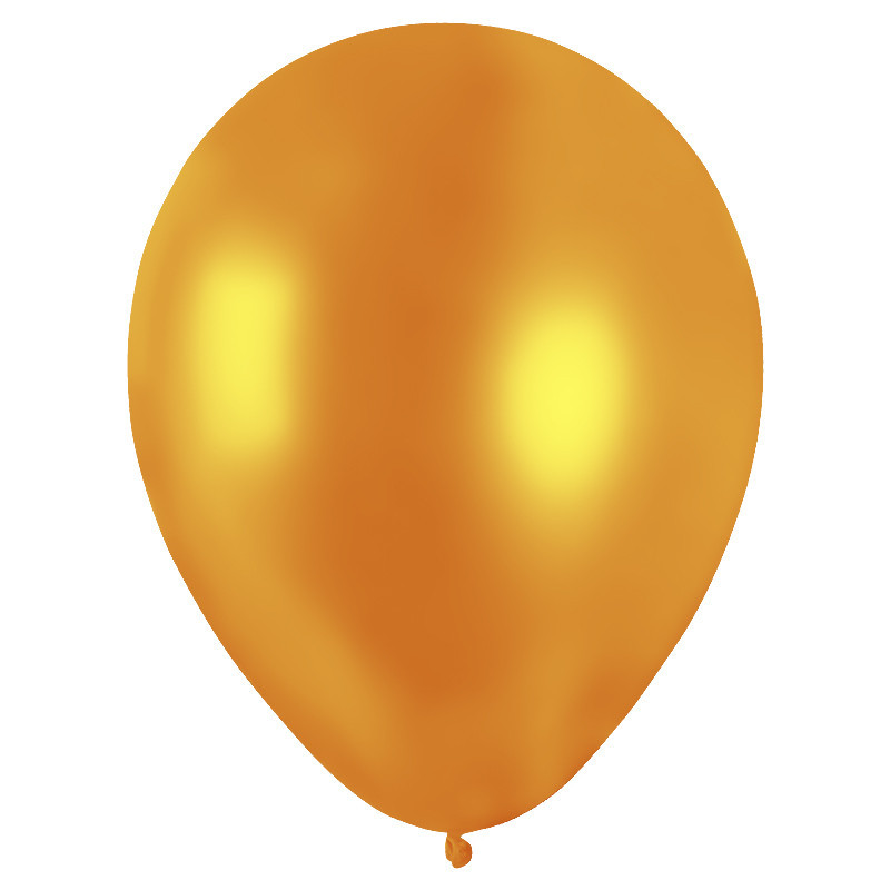50 BALLONS MÉTAL NACRÉ ORANGE