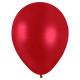 50 BALLONS MÉTAL NACRÉ ROUGE