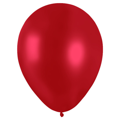 50 BALLONS MÉTAL NACRÉ ROUGE