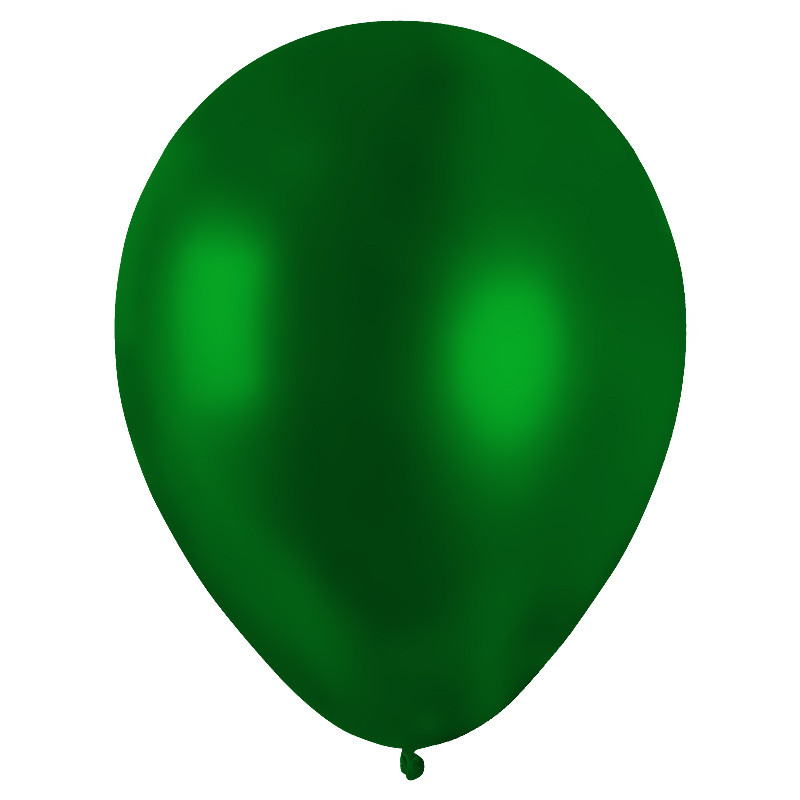 50 BALLONS MÉTAL NACRÉ VERT POMME