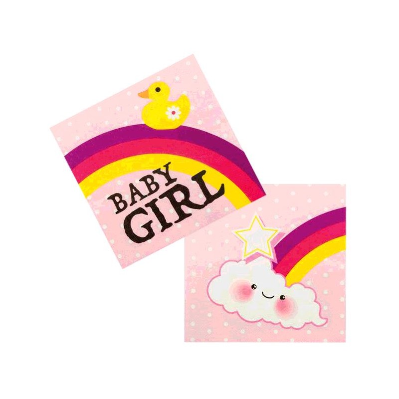 12 SERVIETTES BABY GIRL