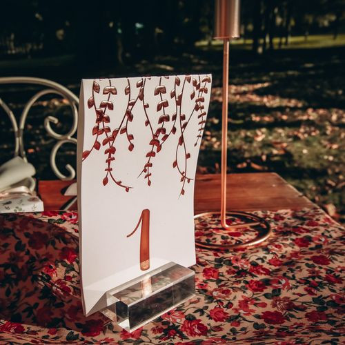 PORTE-MENU VERRE TRANSPARENT