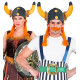 CASQUE VIKING AVEC TRESSÉES