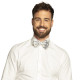 NOEUD PAPILLON PAILLETTE ARGENT