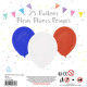 25 BALLONS BLEU BLANC ROUGE 30CM