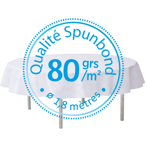 NAPPE RONDE HARMONY 1M80 BLANC