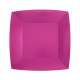 10 ASSIETTES CARRE FUCHSIA PM