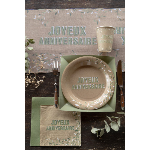 20 SERVIETTES JOY.ANNIV KRAFT