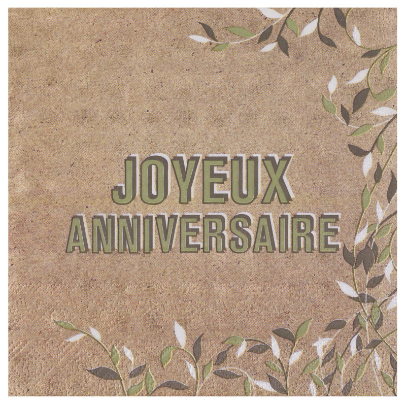 20 SERVIETTES JOY.ANNIV KRAFT