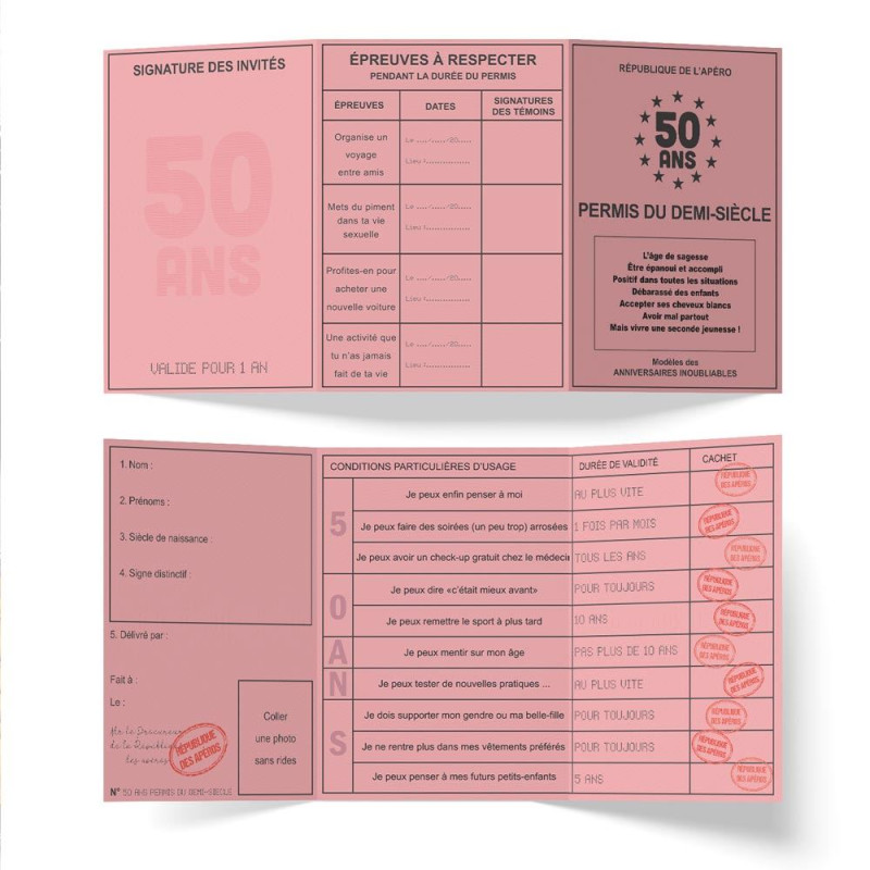 PERMIS 50 ANS "PERMIS DU DEMI SIECLE"