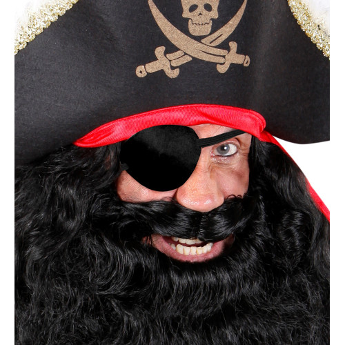 BANDEAU PIRATE NOIR SATIN