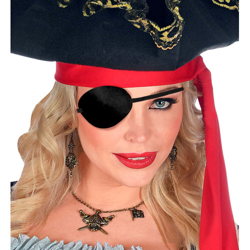 BANDEAU PIRATE NOIR SATIN