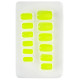 SET DE 12 ONGLES JAUNES NEON