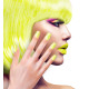 SET DE 12 ONGLES JAUNES NEON
