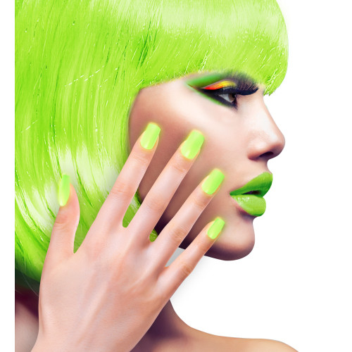 SET DE 12 ONGLES VERTS NEON