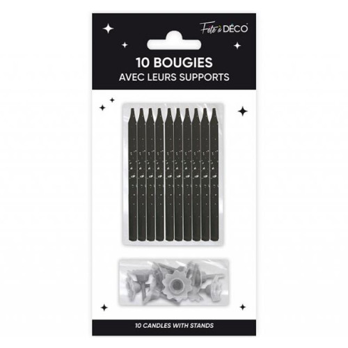 BOUGIES SUPPORTS NOIR
