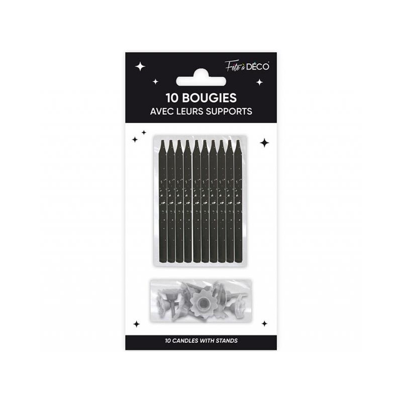 BOUGIES SUPPORTS NOIR