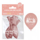 6 BALLONS METAL ROSE GOLD RETRAITE