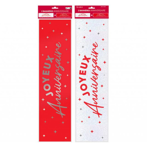 BANNIERE ANNIVERSAIRE ROUGE