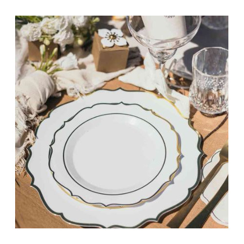 6 PETITES ASSIETTES RAFFINE - REUTILISABLE