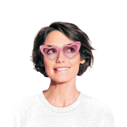 LUNETTES VINTAGE COEUR PINK
