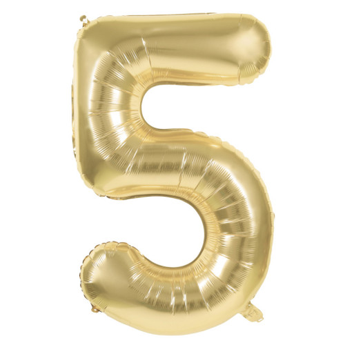 BALLON CHIFFRE 5 OR 86CM