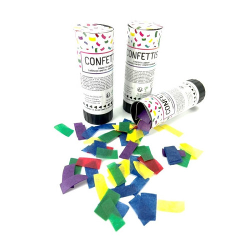 3 CANONS A CONFETTIS MIX MULTICOLORE