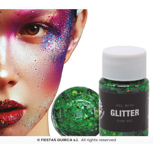 GEL PAILLETTE VERT FONCE 20GR