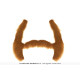 MOUSTACHE AVEC ROUFLAQUETTES MARRON