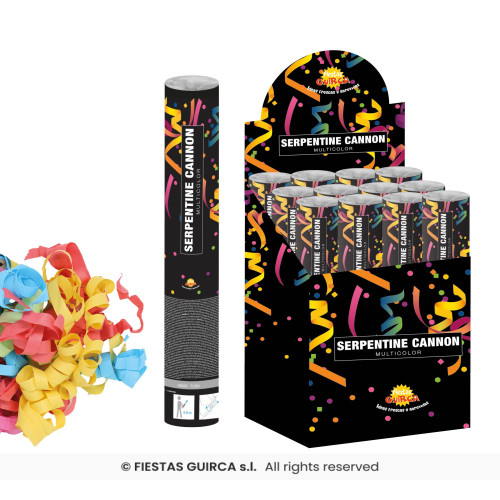 CANON DE 30 CM SERPENTINS MULTICOLORE