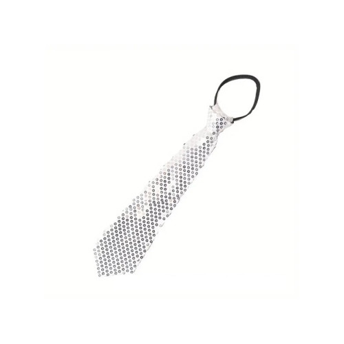 CRAVATE SEQUIN ARGENT