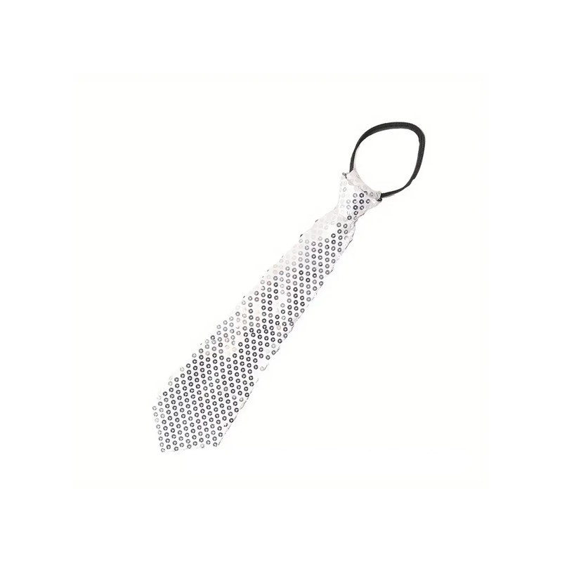 CRAVATE SEQUIN ARGENT