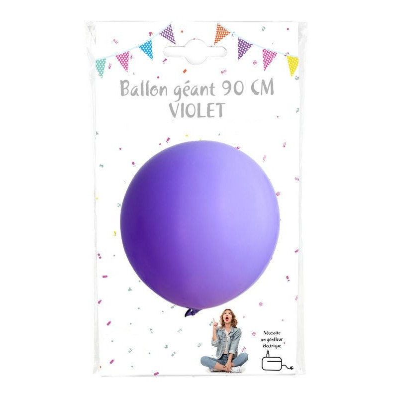 BALLON GEANT DIAM 90CM VIOLET