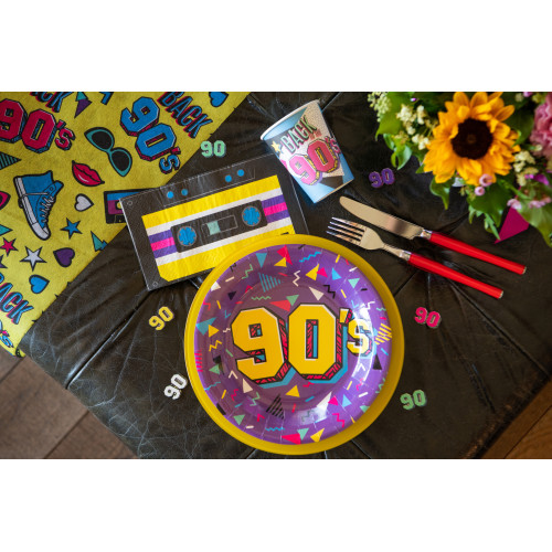 10 ASSIETTES 90'S MULTICOLORE