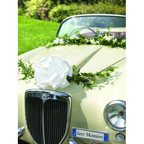 NOEUD AUTO BLANC 70MM