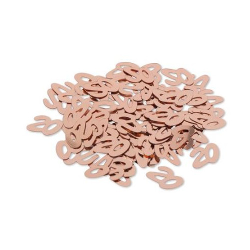 CONFETTIS METAL "20" ROSE GOLD