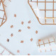 CONFETTIS METAL "20" ROSE GOLD