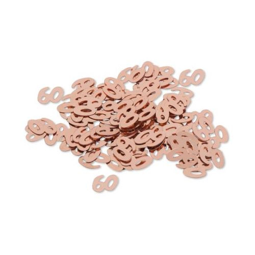 CONFETTIS METAL "60" ROSE GOLD
