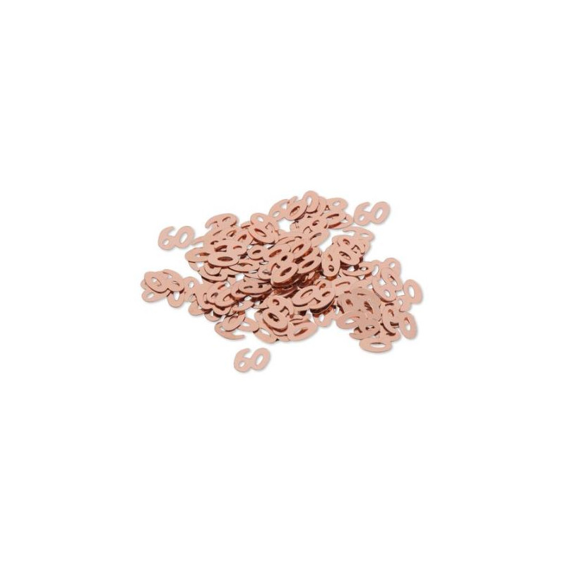 CONFETTIS METAL "60" ROSE GOLD