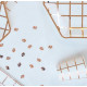 CONFETTIS METAL "60" ROSE GOLD