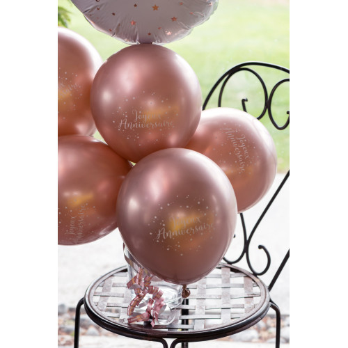6 BALLONS J.ANNIV ROSE GOLD